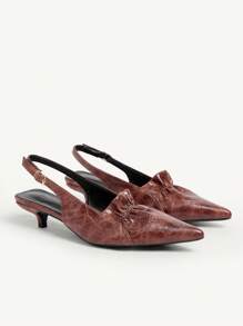 CUCCOO CHICEST Giày cao gót mũi nhọn họa tiết da báo quai mảnh gợi cảm dành cho nữ - màu nâu - Xem 1