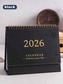 SHEIN 简约桌面日历，适用于办公室桌面日历，直立翻页桌面日历，用于规划、组织和日常安排，多种颜色可选装饰