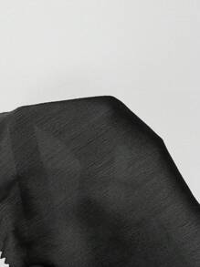 INAWLY Blusa sin mangas casual de mujer con cuello en V y lazo delantero de unicolor - Negro - Ver 4