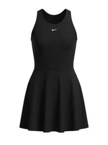 Nike 女式圆领休闲无袖背心式迷你连衣裙 - 黑色 - 查看 1