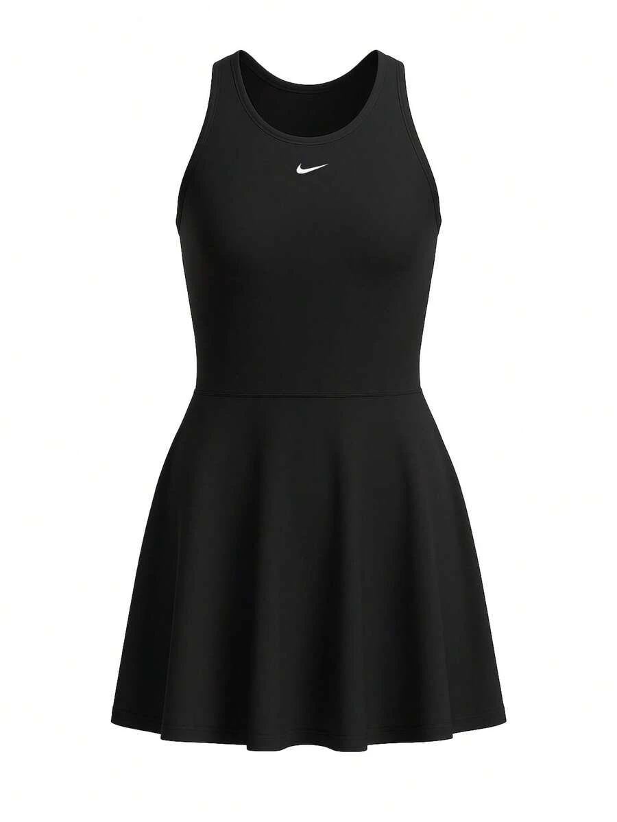 Nike Vestido corto estilo chaleco casual de cuello redondo sin mangas para mujer - Negro - Ver 1