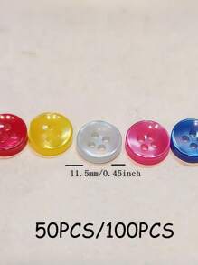 300pcs Buttons - Assorted Colors, Vintage Style Round Buttons For DIY Crafts, Shirts, Sewing, Novelty Mixed Color Series For Wallet Making, DIY Wallet Making