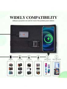 SHEIN Smaraad Renewable 30W Foldable Solar Panel, Portable Solar Generator Outdoor Camping RV Charger For Mobile Phones, Tablets, Lighting, Fans