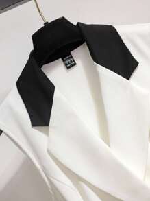 Franclia Women's Elegant Commuter Sleeveless Colorblock Dress Summer Dress Clothes For University