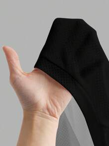 SHEIN EZwear 女式休闲运动V领网眼宽松迷你连衣裙，适合夏季运动比赛，拼色，23号印花 - 彩色 - 查看 7