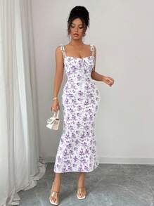 Rafferiza Váy dài họa tiết bướm thanh lịch dành cho nữ - Nhiều màu - Xem 5