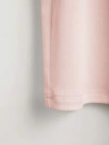 女式休闲骑士印花圆领背心，夏季 - 淺粉色 - 查看 3