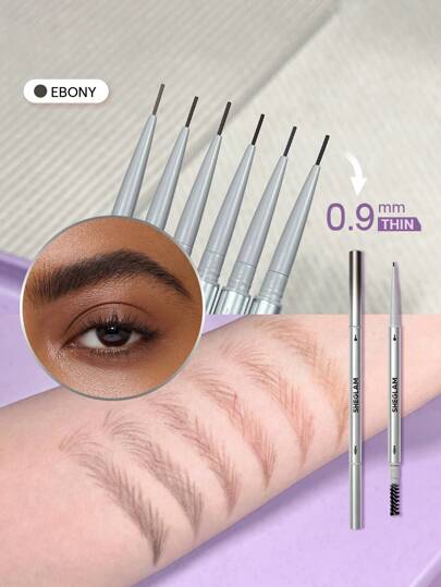 SHEGLAM Ultra Slim Eyebrow Pencil-Ebony Brand Beauty Makeup Face Paint Cosmetic For Women Girls Perfect For Spring Summer Ideal For Y2K Fancy Fashion Suitable For Birthday Mother'S Day Gift Rave Party Ready Best Color