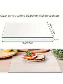قطعة واحدة من لوح التقطيع الشفاف المقاوم للانزلاق من الأكريليك، مناسب للمطبخ والمنزل والمطعم وحماية السطح، لتقطيع الفواكه والخضروات، مستلزمات المطبخ، ضروريات الشقة، هدية عيد الأم - متعدد الألوان - مشاهدة 8