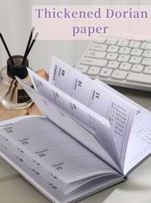 SHEIN 1pc A6 2026 Planner Notebook, Portable Schedule Notebook, 365-Day Time Management Notebook, Weekly & Daily Planning, Journal, Back To School/Start Of School Year Gift