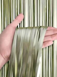 1PC Matte Sage Green Tassel Background Decoration For Wedding Parties. Sage Green Background Tassel Curtains. Sage Green Tassel Background Decoration For Party Decoration. Suitable For Green Theme Wedding Birthday Parties