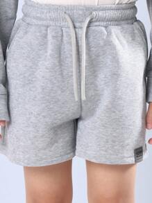 SUMWON 男童两件套运动服连帽短裤套装，舒适休闲，适合幼儿、儿童，秋冬季春季度假穿着 - 淺灰色 - 查看 7