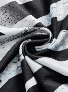 ROMWE Avant Áo ba lỗ rộng rãi họa tiết sọc ngựa vằn và ngôi sao Harajuku Y2K - Xám - Xem 4