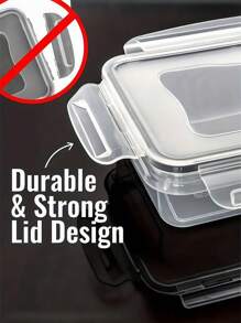 SHEIN 1 套 12 个食品储存容器/24 张贴纸和笔套装，冰箱和便当餐盒，含 24 张贴纸和笔