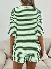 SHEIN 孕妇装两件套女士夏季套装女士套装夏季女式两件套服装 - 綠色 - 查看 2