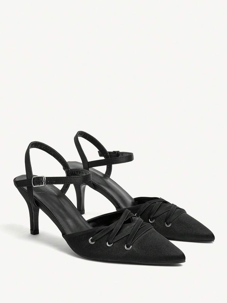 CUCCOO CHICEST Women's Pointed Toe Low Heel New Style Imitation Pearl Flower Decor Closed Toe High Heel Pumps