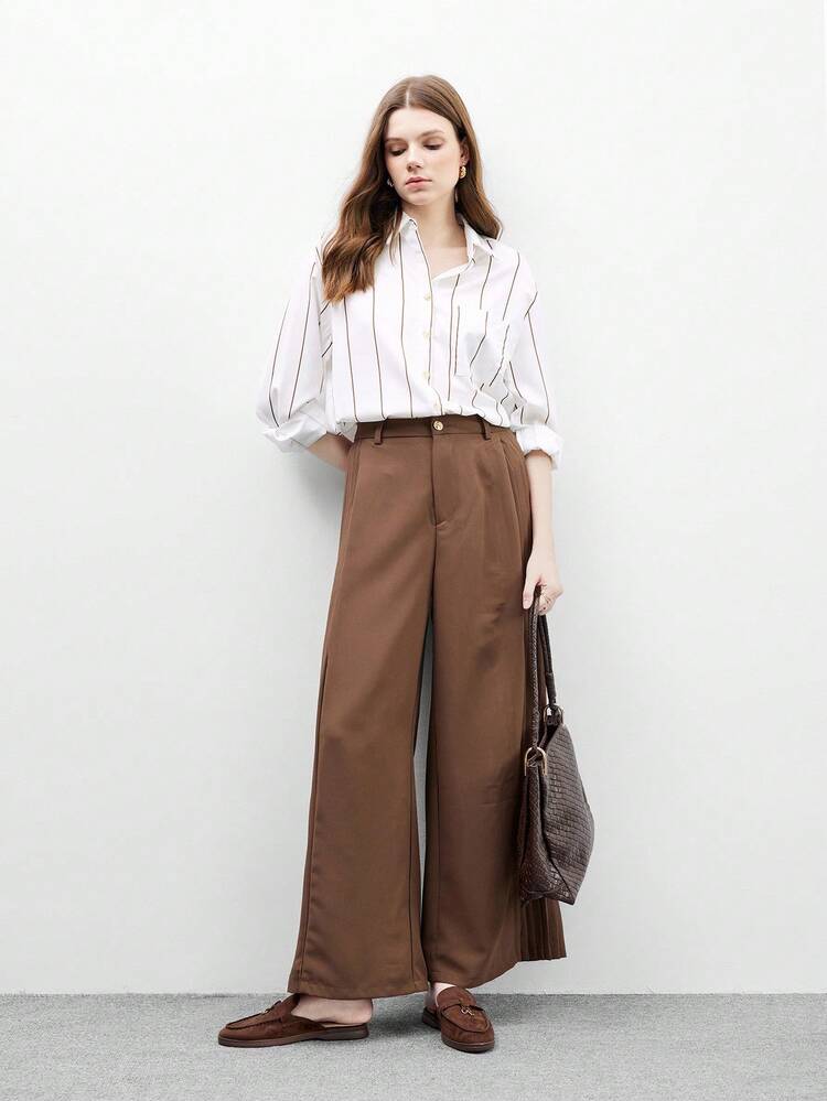 CUCCOO BIZCHIC Women's Fashion Coffee Suede Comfortable Commute Flat Mule Slip-On Loafers, Versatile For Outdoor, Work, Casual Daily Wear For Christmas Spring Shoes