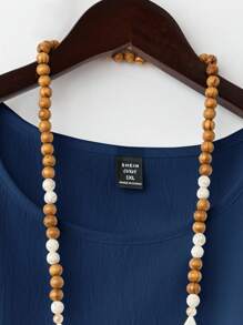 EMERY ROSE 加大码亚麻乡村风两件套女士白衬衫和裤子，简约时尚女装春季服装女装夏季服装女装夏季服装 - 藏蓝色 - 查看 4