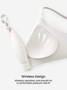 LUVLETTE Dream Curve Air 无线无缝透气透明 T 恤低胸隐形内衣白色透气粘性基本款 SizeFreedom 文胸也适合少女和儿童 - 白色 - 查看 6