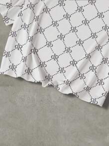 Manfinity Dauomo 男士夏季字母印花圆领宽松休闲T恤 - 彩色 - 查看 5