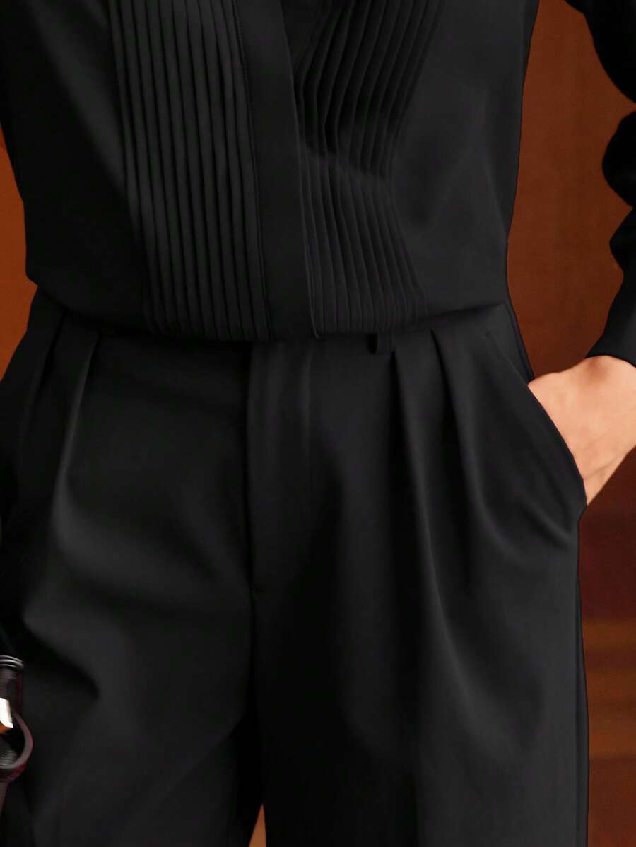 MOTF PREMIUM BUTTON UP FOLD PLEATED SHIRT - Multicolor - View 2