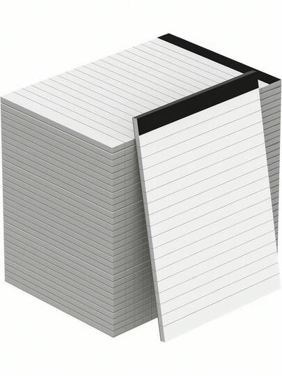 SHEIN 5PCS Set 3X5 Inch Lined Memo Pads Writing Notebooks 30 Sheets Each Multi Purpose For School Office Supplies Study Work Stationery Essentials