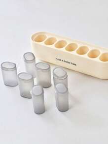 1/2 piezas Caja de medicina semanal de 7 días de plástico, separador de píldoras de gran capacidad con recordatorio, caja de empaque de medicamentos mini, caja de medicina portátil para viajes - Multicolor - Ver 12