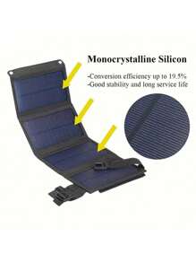 SHEIN Smaraad Renewable 30W Foldable Solar Panel, Portable Solar Generator Outdoor Camping RV Charger For Mobile Phones, Tablets, Lighting, Fans