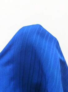 Breezaya 女式純色交叉露背頸帶連身褲 - 寶藍色 - 查看 3