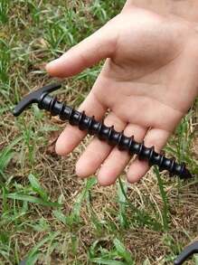 2/4/5/6/8/10PCS 连接螺丝桩，适用于露营和徒步旅行 - 耐日晒和腐蚀，易于使用的登山钉，符合人体工程学的手柄，非常适合徒步旅行、天篷和户外帐篷，户外支架固定