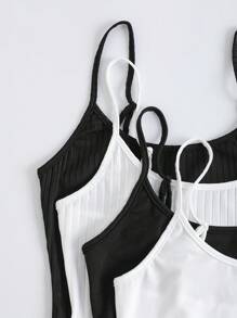 SHEIN EZwear Set de 4 piezas de camisetas cortas casuales para mujer, versátil para uso diario