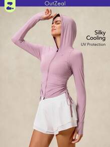 OutZeal Women UV Protection Cool Touch Silky Soft Drawstring Sun-Proof Jacket Daily Casual