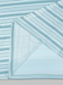 女款T恤/蝴蝶结图案印花/蓝色、浅蓝色条纹格子大码T恤/刺绣工艺/女士休闲超宽松圆领上衣/春夏 - 彩色 - 查看 5