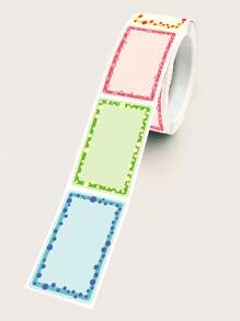 1pc Multi-Colored Cute Cartoon Handwritten Self-Adhesive Name Stickers, Notebook Sticky Notes Stickers, Adorable Multi-Colored Book Self-Adhesive Label Stickers - Multicolor - View 7