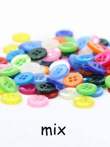 300pcs Buttons - Assorted Colors, Vintage Style Round Buttons For DIY Crafts, Shirts, Sewing, Novelty Mixed Color Series For Wallet Making, DIY Wallet Making