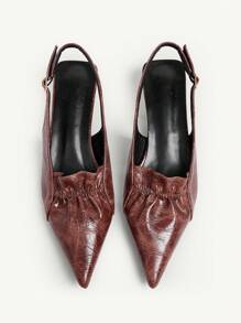 CUCCOO CHICEST Giày cao gót mũi nhọn họa tiết da báo quai mảnh gợi cảm dành cho nữ - màu nâu - Xem 10