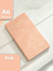 SHEIN 1pc A6 2026 Planner Notebook, Portable Schedule Notebook, 365-Day Time Management Notebook, Weekly & Daily Planning, Journal, Back To School/Start Of School Year Gift