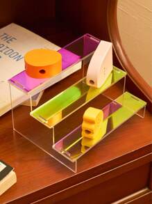 Joivida 一体式包装亚克力阶梯式展示架公仔和玩偶收纳架桌面收纳架适合玩具收藏家