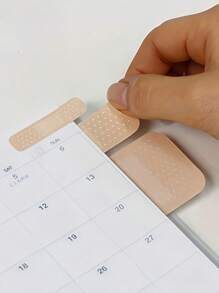 SHEIN 1 件可爱绷带系列便签贴纸便签纸记事本卡哇伊文具办公用品返校创意创可贴、便利贴纸、可粘贴纸、学生笔记 - 卡其色 - 查看 2