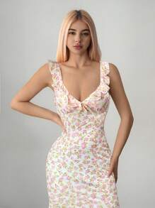 Sexy Summer Dress With Small Flowers – Comfortable And Daring For Your Days Off - 白色 - 查看 4