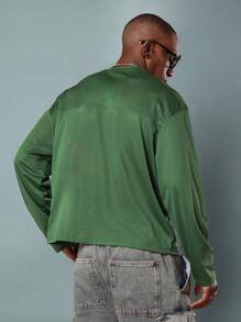 SUMWON Oversized Mesh Trikot Langarm Varsity T-Shirt mit Nummer 03 Aufdruck, Streetwear Stil Frühjahr Herbst Kollektion