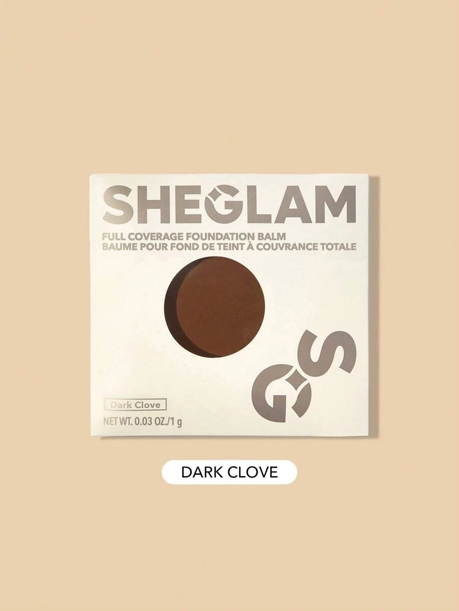 SHEGLAM 全遮瑕粉底霜樣品-深色丁香持久無瑕保濕粉底控油色彩校正遮瑕膏無毛孔遮瑕不油膩不結塊更光滑的乳霜粉底粉底 - Dark Clove - 查看 1