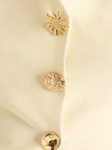 Nöista Elegant Cream White Autumn Jacket For Tea Party,Chic Business Casual Vintage Button Flattering Fit Office Teacher Stylish Winter Layer For Fall - White - View 6