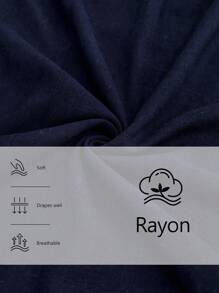 Lyxana 女士春夏法式优雅简约高端办公室/通勤/休闲/度假竹纤维舒适衬衫领 V 领收腰交叉领带褶皱口袋喇叭下摆长袖长裙 - 藏蓝色 - 查看 6