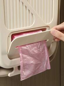 SHEIN 1件装折叠家用垃圾桶厨柜门式垃圾桶家庭厨房垃圾分类浴室卫生间收纳纸篓 - 彩色 - 查看 5
