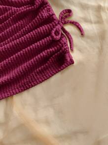 SHEIN Tween Girl Loose Casual Minimalist Comfortable Asymmetric Hem Tank Top And Skirt 2 Pieces Set