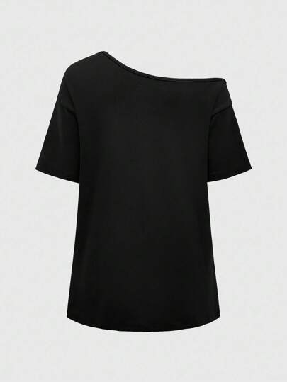 Goth Gothic Vintage Vine & Crescent Moon Print Oversized Drop Shoulder Short Sleeve T-Shirt