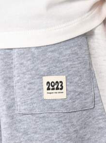 SUMWON Kids Color Block Sweatpants Loose Fit Wear Casual Jogger Bottoms Everyday Comfort Indoor Outdoor Play Wear Spring Fall 2023 Collection Winter - Multicolor - View 5