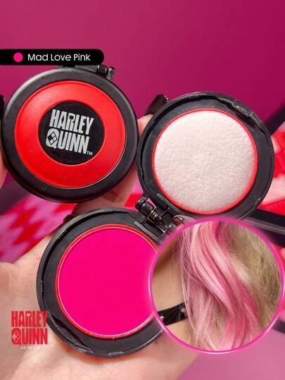 Harley Quinn X SHEGLAM To Dye For Temporary Hair Dye Powder-Mad Love Pink Brand Beauty Makeup Face Paint Cosmetic For Women Girls Perfect For Spring Summer Ideal For Y2K Fancy Fashion Suitable For Birthday Mother'S Day Gift Rave Party Ready Best Color