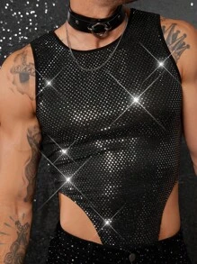 FeverCity 男士针织时尚休闲紧身连体裤 - 黑色 - 查看 6